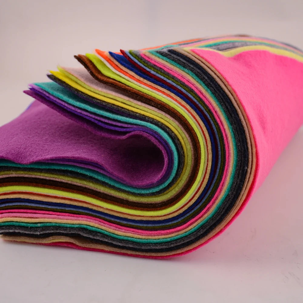 Super Soft Felt Fabric 1.4mm Thick 30*30cm/20cm*90cm Non-woven Sheet for DIY Sewing Crafts, Doll Accessories Material Patchwo