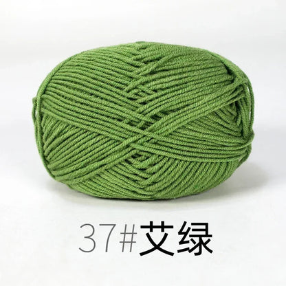 50g 4ply Milk Cotton Knitting Wool Yarn Needlework Dyed Lanas For Crochet Craft Sweater Hat Dolls Sewing Knitting Tools - 37