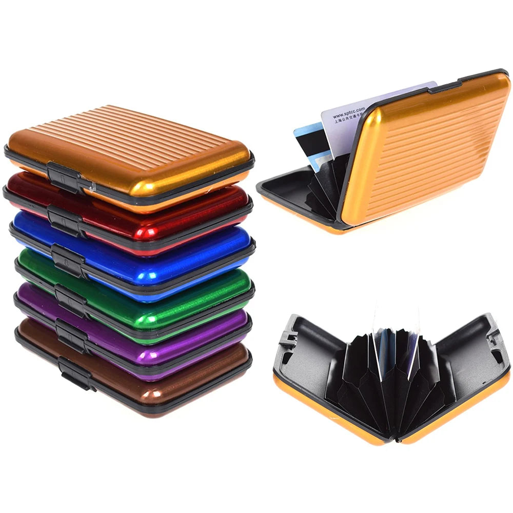 Business Credit Cards Holder ID Card Case Aluminum Metal Waterproof Bank Card Protection Holder Case Men Women Wallets