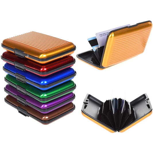 Business Credit Cards Holder ID Card Case Aluminum Metal Waterproof Bank Card Protection Holder Case Men Women Wallets