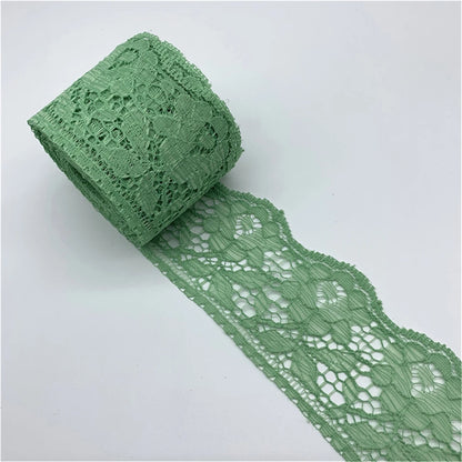 5yards/Lot 60mm Lace Ribbon Handicrafts Embroidered Net Lace Fabric Trim For Sewing Fabric Lace Ribbon Skirt Accessories