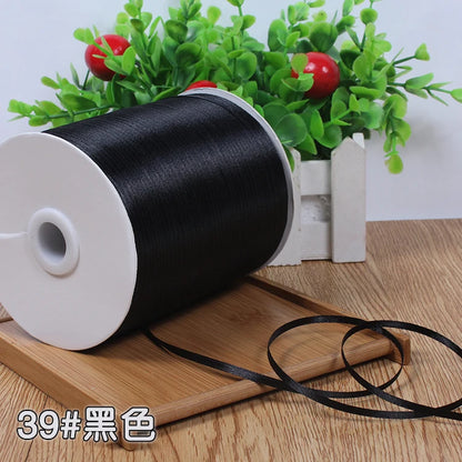 New (10meters/lot) 3mm Satin Ribbons For Craft Sewing Fabric Christmas Wedding Supplies Party Decoration Gift Wrap DIY Handma