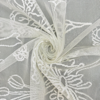 New French Tulip Bouquet Lace Tablecloth, Coffee Table, Bedside Table Cover, Plain White Three-Dimensional Table Runner