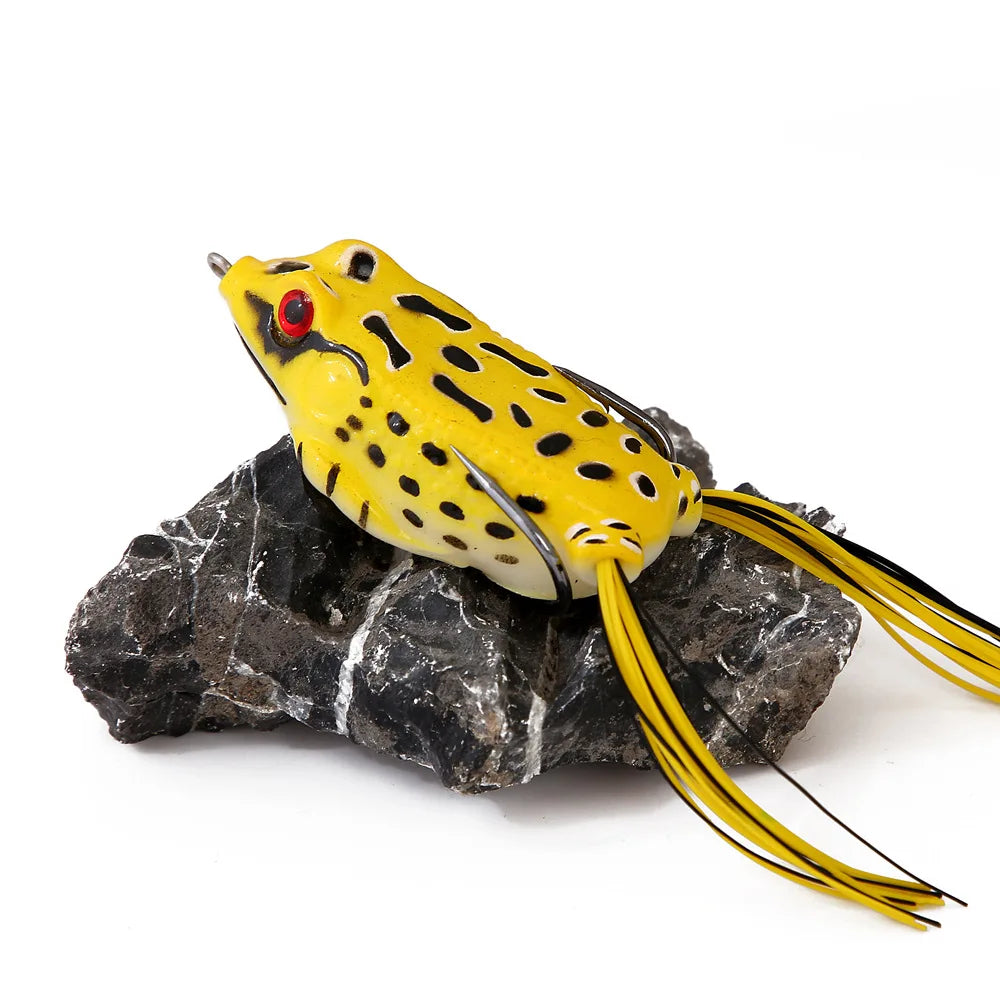 1 Pcs 5G 8.5G 13G 17.5G Frog Lure Soft Tube Bait Plastic Fishing Lure with Fishing Hooks Top Water Ray Frog Artificial 3D Eye