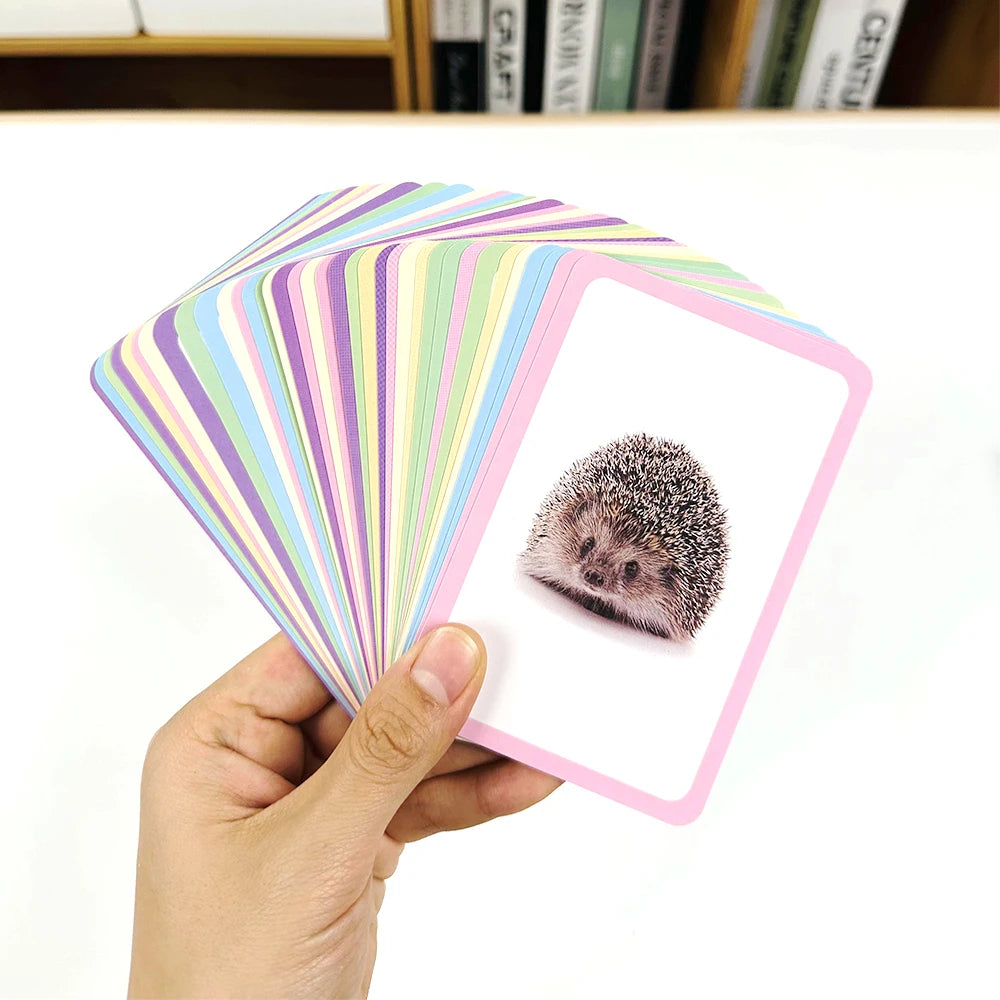 36 Double-Sided Animal Recognition Cards for Kidsren's Enlightenment and Learning through Pictures, Paper-Based Fun Teaching 