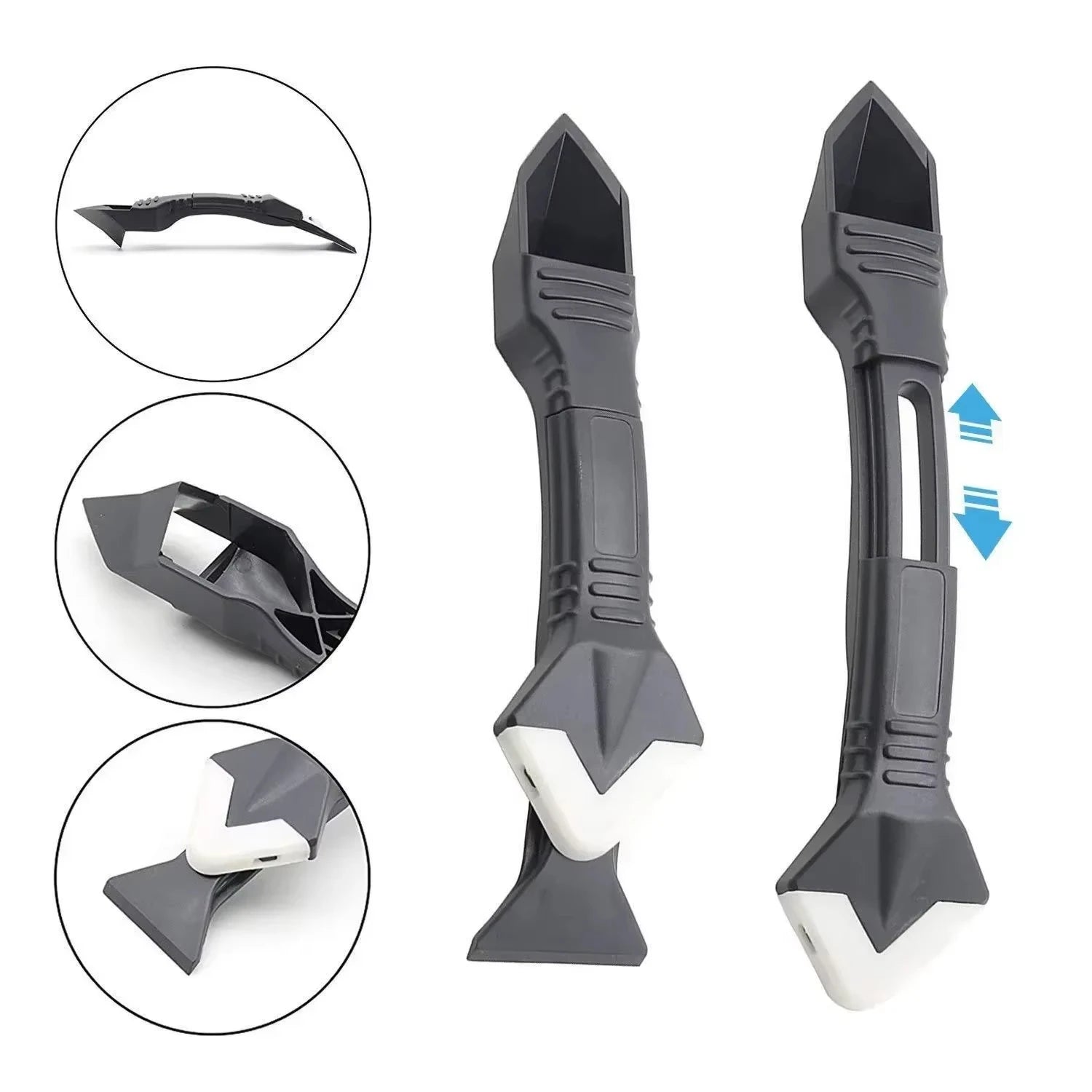 Silicone Scraper Squeegee Glue Remover Knife Caulking Angle Beauty Crack Trowel Tool Grout Scraper Kit 5in1 Multifunctional H