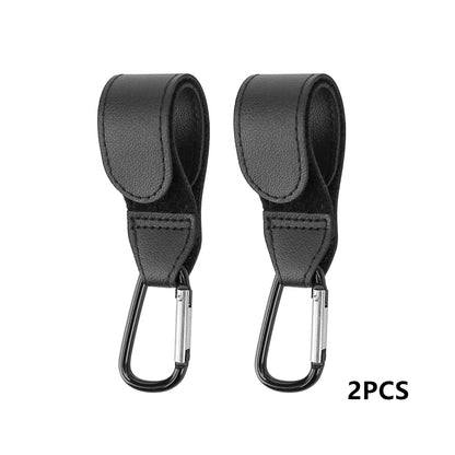 2pcs PU Leather Baby Bag Stroller Hook Pram Rotate 360 Degree Rotatable Cart Organizer Pram Hook Crochet Stroller Accessories