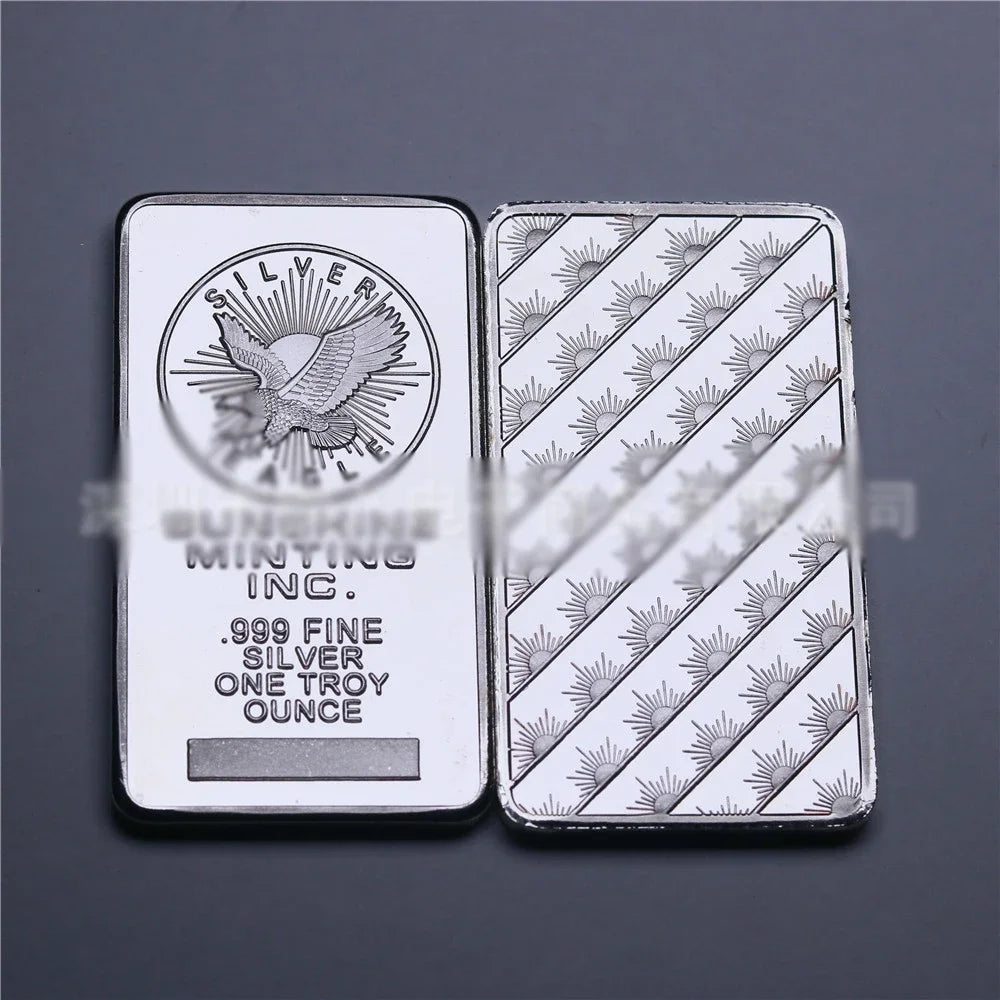 1PCS Various countries Mint 1 Troy Ounce beautiful Various countries Silver Bullion Bar Replica Coins Collection copy gift