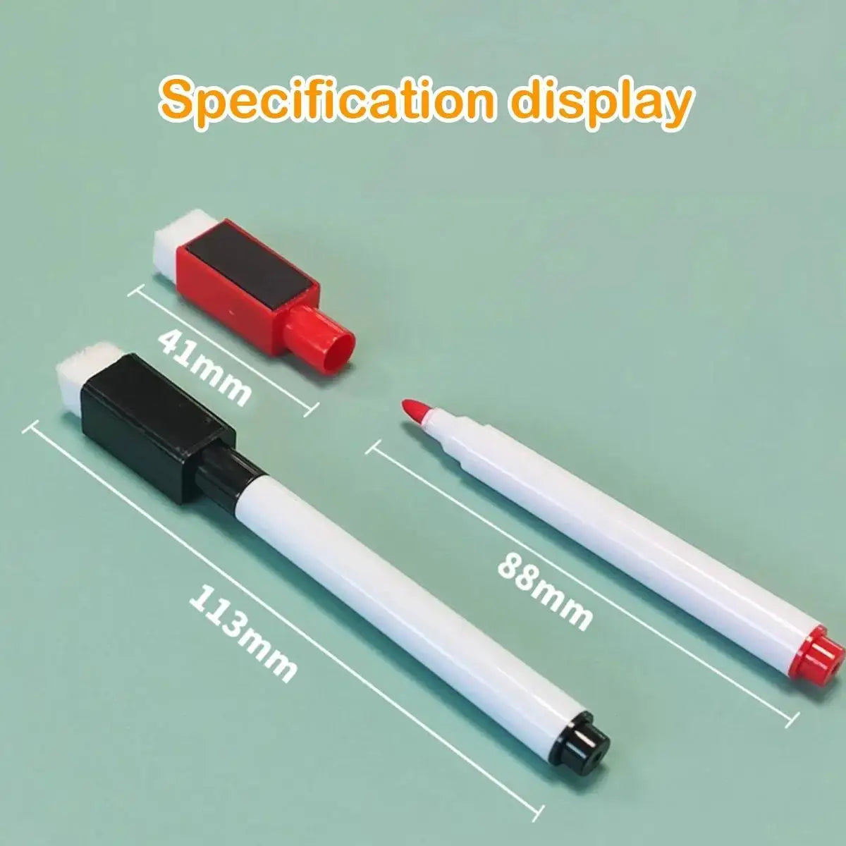 8pcs Magnetic Erasable Whiteboard Pen Color Options Blackboard Note Numbering Stationery For Office Classroom Teaching Suppli
