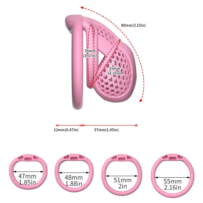 Male Chastity Cage Breathable Honeycomb Design With Removable Lock Cock Cage Comfortable Anti Pinch BDSM For Men Adult Sex To