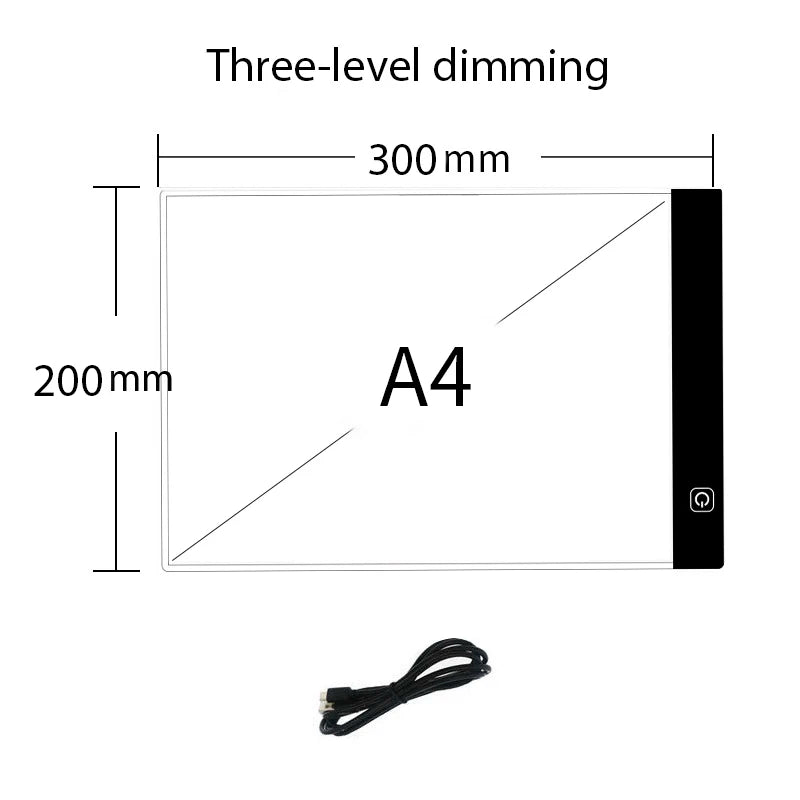 A4 Level Dimmable Led Drawing Copy Pad Board Children's Toy Painting Educational Kids Grow Playmates Creative Gifts For Child