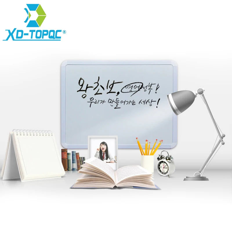 4 Styles Magnetic Whiteboard 1pc PVC Frame Message White Board On Fridge Round Angle Decoration Message Drawing Board For Not