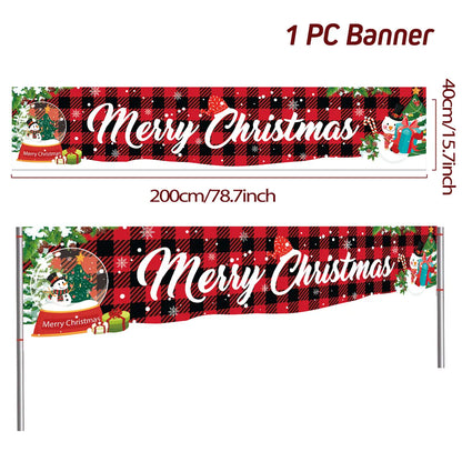 Christmas Outdoor Banner Merry Christmas Decoraton For Home 2023 Cristmas Outdoor Decor Xmas Navidad Noel Happy New Year 2024