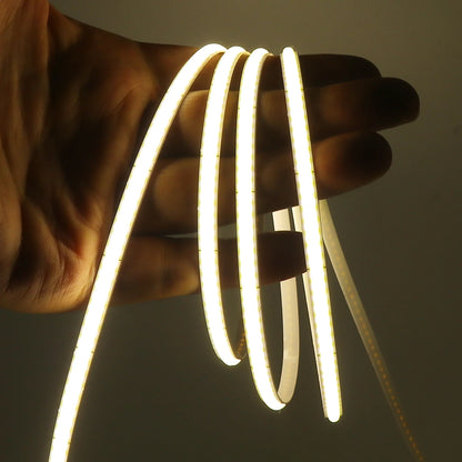 DC 5V USB COB Strip 3MM 5MM 8MM White/Pink/Red/White/Yellow/Ice Blue/Green Flexible Ribbon Rope Home Decor TV Backlight - Nat