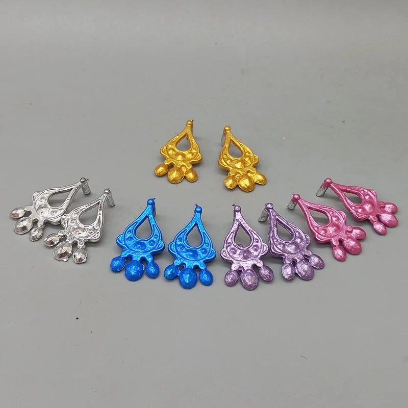 Little Kids Fancy 25CM 10In Winter Doll Accessories Earrings Necklace For Dolls Girls Christmas Gift - Pink