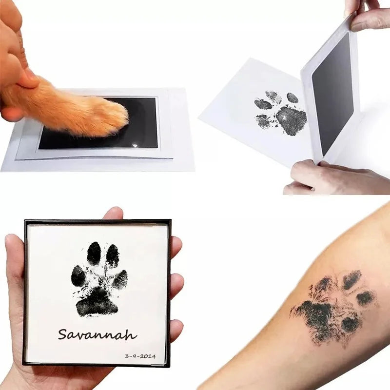 Baby Care Non-Toxic Baby Handprint Footprint Imprint Kit Baby Souvenirs Casting Infant Footprint Ink Pad Infants Clay Toy Gif