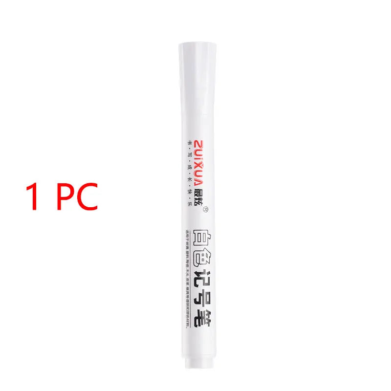 1/3/5 Pcs White Marker Pens 2.0mm Oily Waterproof White Gel Pen DIY Graffiti Sketching Markers Stationery Wrting School Suppl