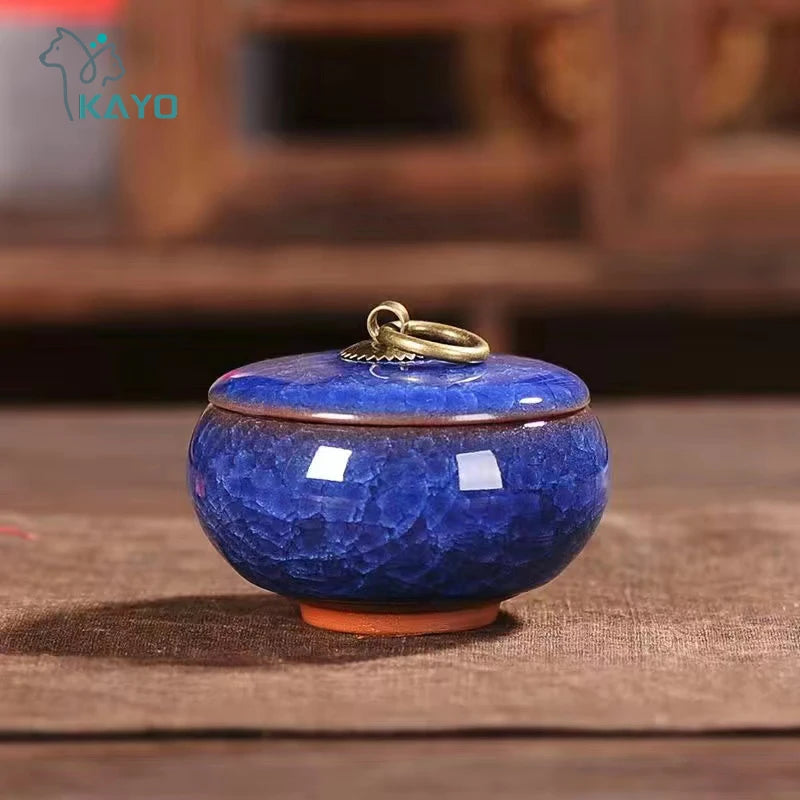 Ceramics Ash Urn Sealed Cremation Funeral Ashes Keepsake Small Animals Pet Dog Cat Memorial Suitable Home Fireplaces Burial -