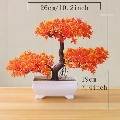 Artificial Tree Bonsai Simulation Plants Pot Plants for Garden Table Home Room Bedroom Decoration Outdoor Fake Plant Ornament