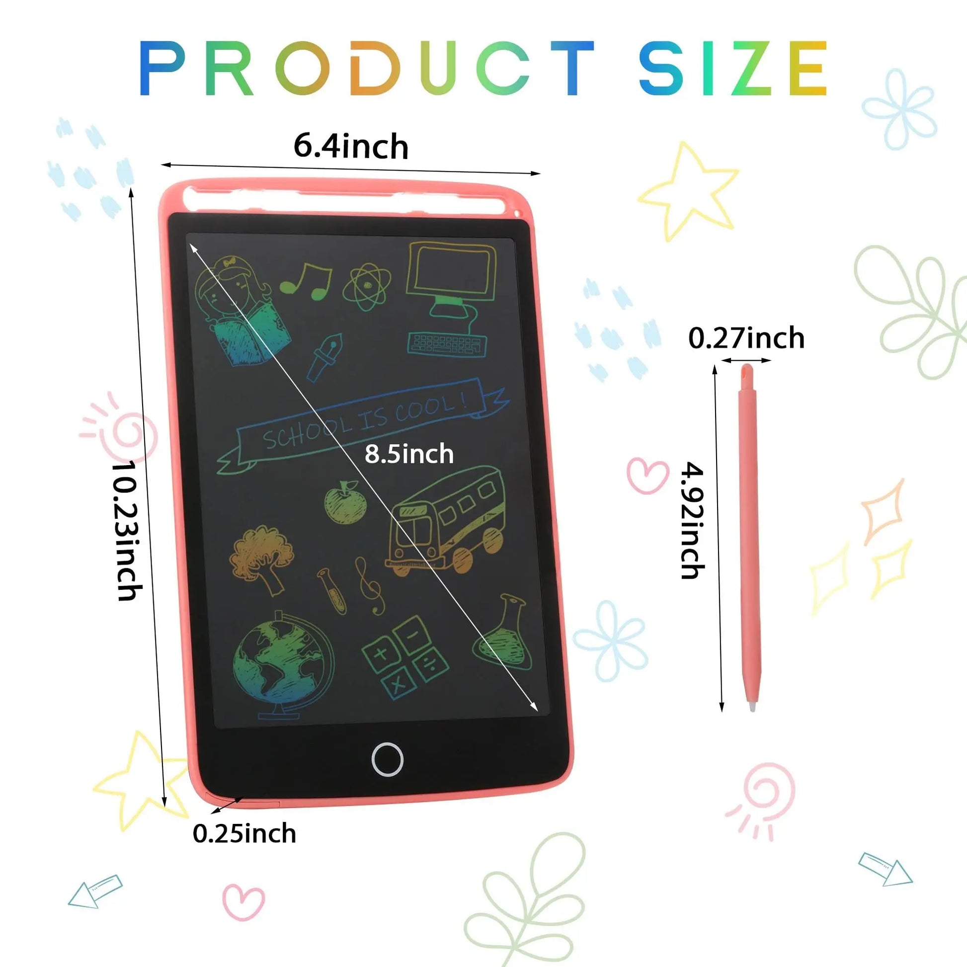 LCD Writing Tablet, Electronic Doodle Pad, 8.5 Inch Colorful Drawing Board for Kids, Eye Protection, Toys for children