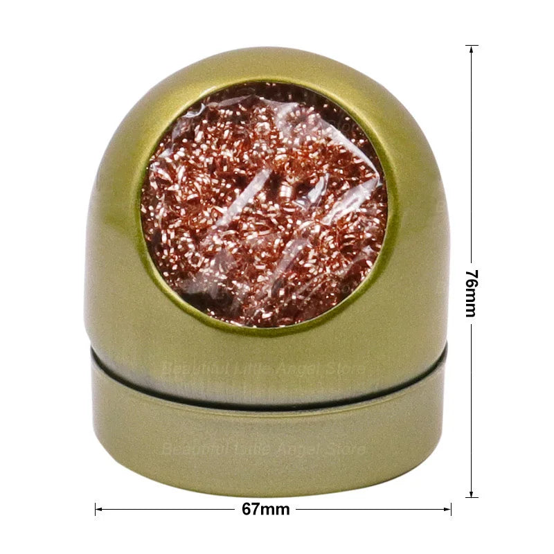 Desoldering Cleaning Ball Soldering Iron Mesh Filter Cleaning Nozzle Tip Copper Wire Cleaner Ball Metal Dross Box Clean Ball 