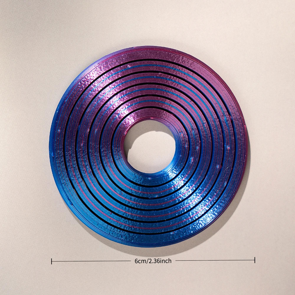 3D Printed Hex Ring Finger Ring - Colorful Rotating Novelty Ornament, PLA Material, Trendy Unique Desktop Toy