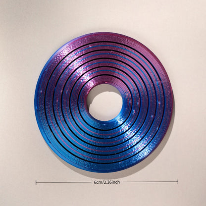 3D Printed Hex Ring Finger Ring - Colorful Rotating Novelty Ornament, PLA Material, Trendy Unique Desktop Toy