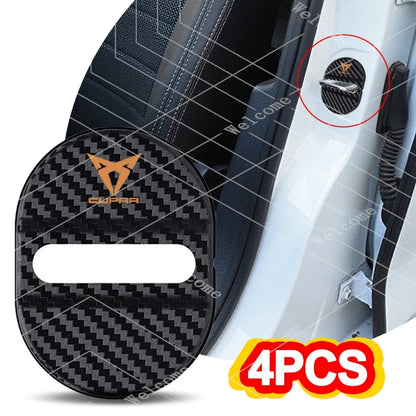 Silicone Car Door Lock Buckle Protection Cover Elastic For Seat Cupra Ateca Born Leon IBIZA Raval Formentor Terramar valve co