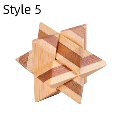 New Wooden Kong Ming Lock Lu Ban Lock IQ Brain Teaser Educational Toy Children Montessori 3D Puzzles Game Unlock Toys Kid Adu