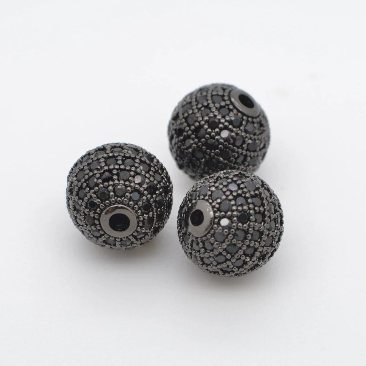 Beads for Jewelry Making Gold Silver Color Accessories Paved Zircon Spacer Bead String Beaded Diy Necklace Bracelet Chain Cha