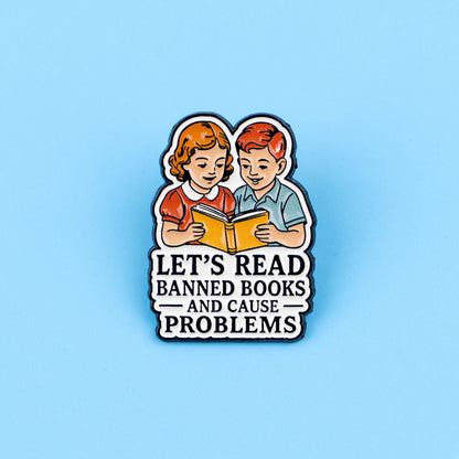 Book Lover Enamel Pin Cute Reading Themed Brooch "Just One More Chapter" Lapel Pins for Backpacks Bookworm Gift