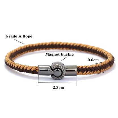 Unique Ethnic String Bracelet Unisex Handmade Braided Lucky Thread Distance Attract Couple Bangle Leisure Accessories Pulseri