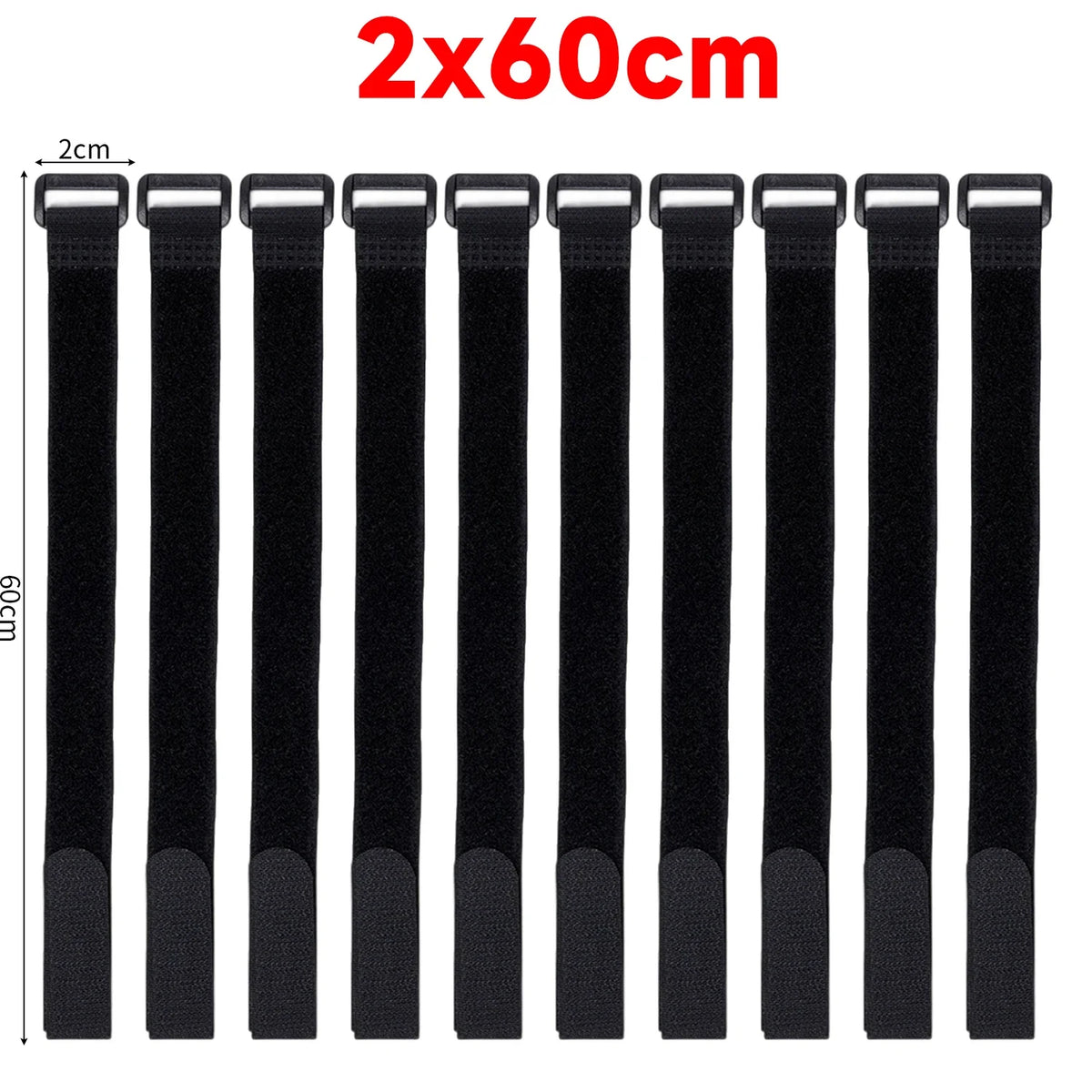 10-100pcs Reusable Hook and Loop Tie-downs Adjustable Nylon Cable Ties Nylon Fasteners Cord Straps Organizer for Securing Wir