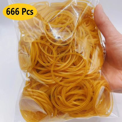 High elastic yellow rubber band - set of 100/300/666 pieces, with a diameter of 38 millimeters, durable natural rubber, suita