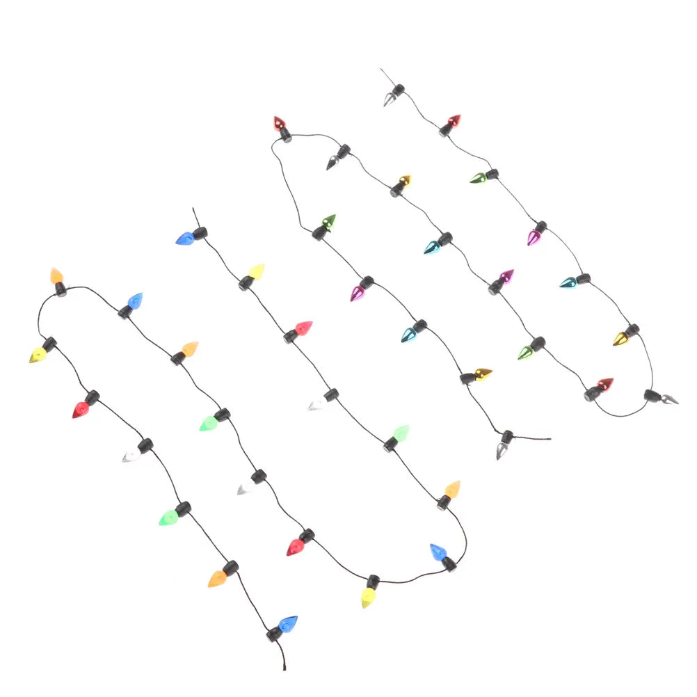 1m/0.5m Multi-coloured Dollhouse Miniature A String plastic Christmas light DIY Dollhouse Miniature Mini Furniture String Lig