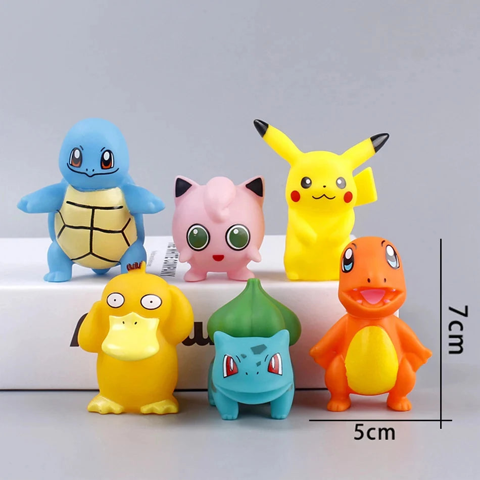 13Pcs/set Pokemon Cake Topper Pikachu Anime Figure Party Happy Birthday Pokemon Cake Decoration Supplies Ornaments Gift
