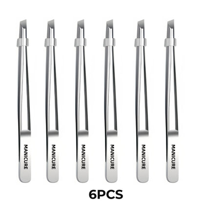 Stainless Steel Tweezers Tool Suitable for Eyebrow Eyelash Application Beard & Mustache Trimming False Eyebrow Applicator Gif