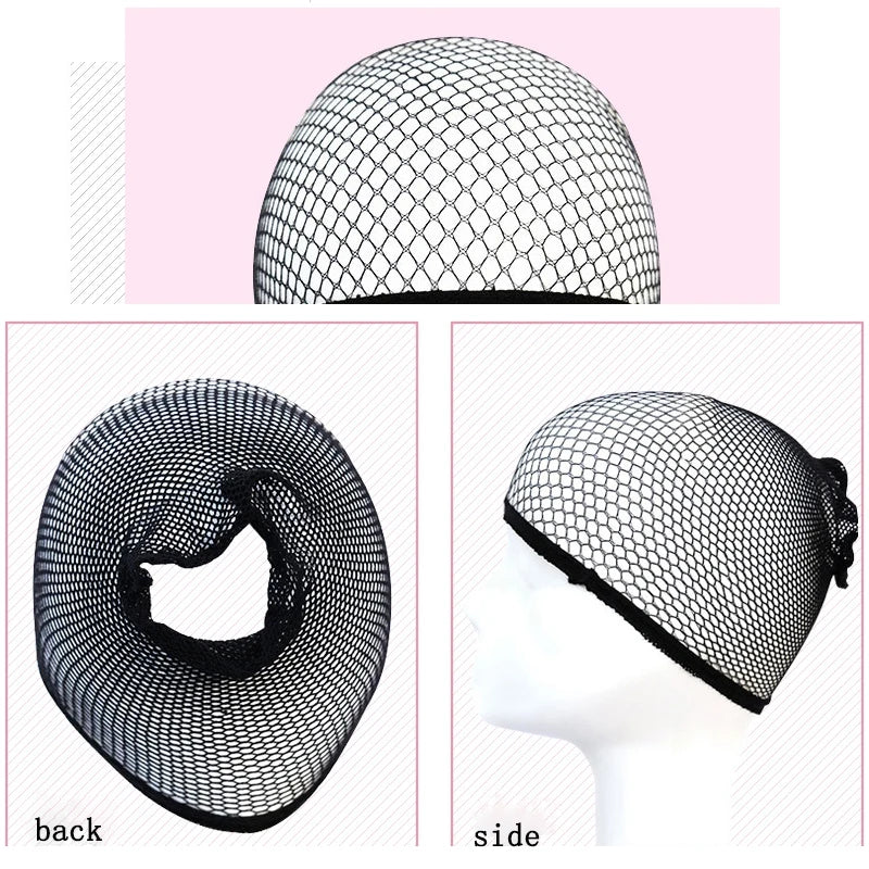 Black Snood Nylon Hairnet Materials For Wigs Making Streching Elastics Mesh Cap For Women Wig Liner Accessories