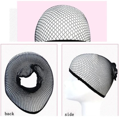 Black Snood Nylon Hairnet Materials For Wigs Making Streching Elastics Mesh Cap For Women Wig Liner Accessories
