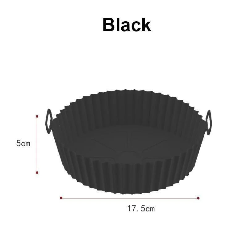 Air Fryer Silicone Liners Air Fryer Silicone Pot Reusable Silicone Air Fryer Liners Food Safe Non Stick Air Fryer Basket Acce