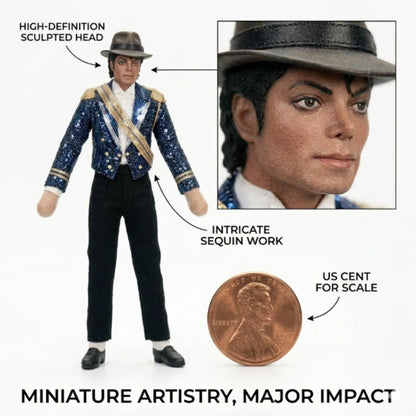 Michael Jackson Cosplay Prop Doll Plush Figure Abstract Joint Mobility Dolls Soft Stuffed Room Decoration Props Collection Gi