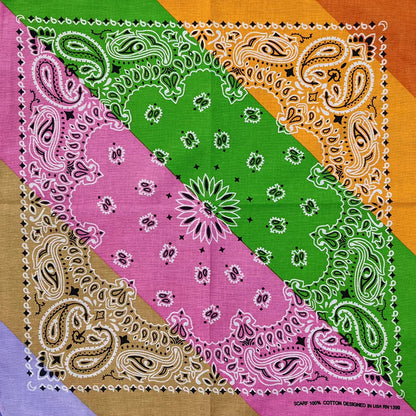New Fashion Hip Hop 100% Cotton Bandana Square Scarf 55cm*55cm Black Red Paisley Headband Printed For Women/Men/Boys/Girls - 