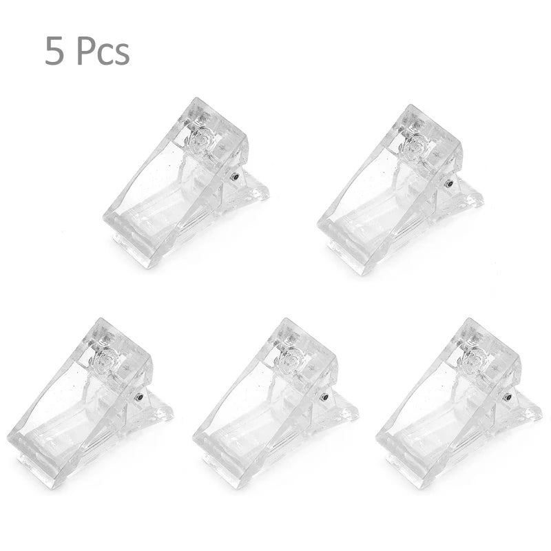 Acrylic Nail Clip Transparent Gel Quick Building Nail Tips Clips Fingernail Extension UV Clamps Manicuring Art Builder Tools 