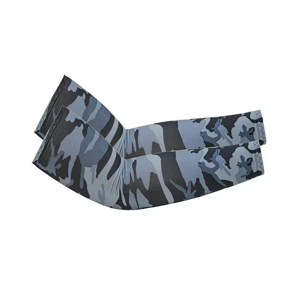 2Pcs Unisex Cooling Arm Sleeves Cover Sports Running UV Sun Protection Outdoor Men Fishing Cycling Quick Dry Arm Warmer - 1Pa