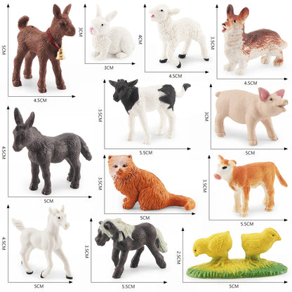 Simulation Plastic Animal Figurines Collection - Marine, Land & Insect Animals Miniature Set Toy for Kids Gift Playset Model 