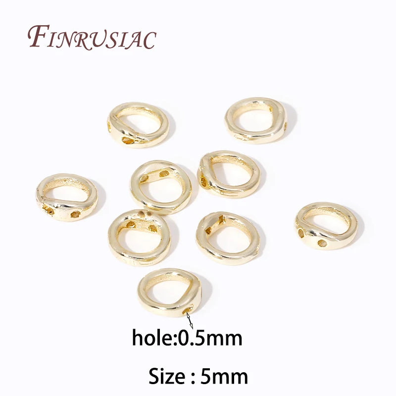 10/20Pcs 18k Real Gold Plated End Cap For Jewelry,Crimp Beads,Jewelry Making Materials,Clam Shell Bead Tip,DIY Accessories