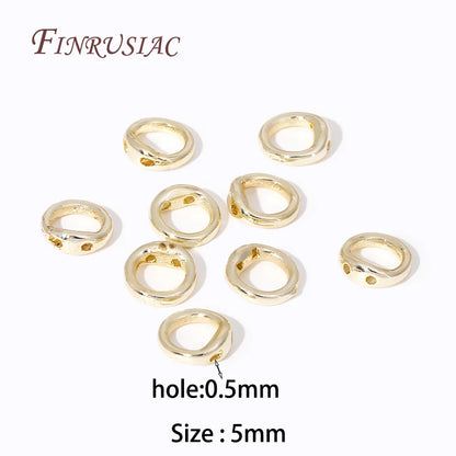 10/20Pcs 18k Real Gold Plated End Cap For Jewelry,Crimp Beads,Jewelry Making Materials,Clam Shell Bead Tip,DIY Accessories