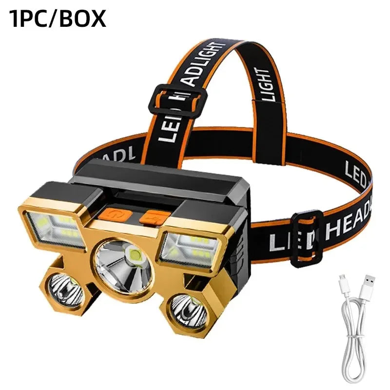 Powerful Rechargeable Head Flashlight for Fishing Led Headlamp Nitecore Camping Headlights Hunting Torch Hiking Front Lantern