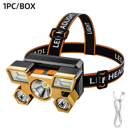 Powerful Rechargeable Head Flashlight for Fishing Led Headlamp Nitecore Camping Headlights Hunting Torch Hiking Front Lantern