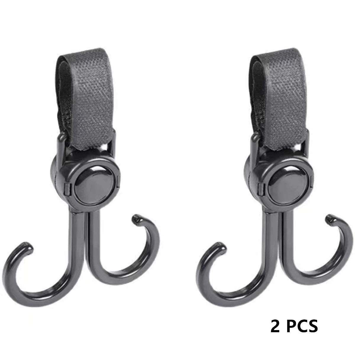 2pcs PU Leather Baby Bag Stroller Hook Pram Rotate 360 Degree Rotatable Cart Organizer Pram Hook Crochet Stroller Accessories